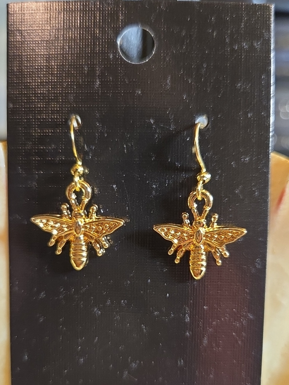 Gold Bee Drop Earrings - Women Jewelry